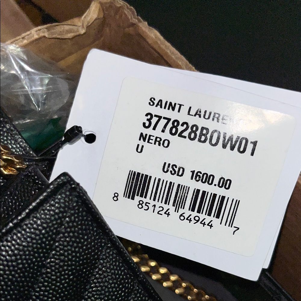 Saint Laurent Cassandre Matelassé Leather Wallet on a Chain - Picture 5 of 6